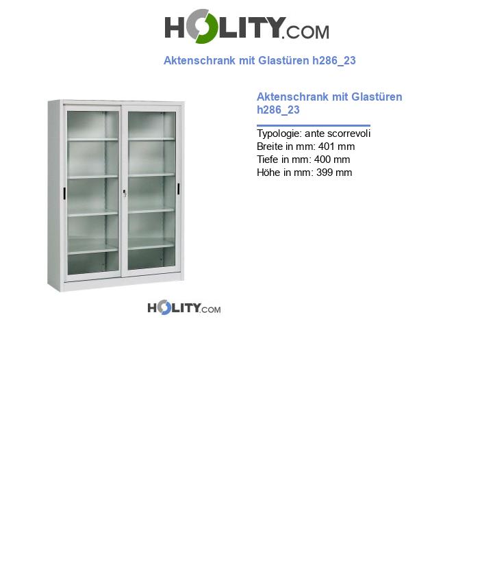 Aktenschrank mit Glastüren h286_23