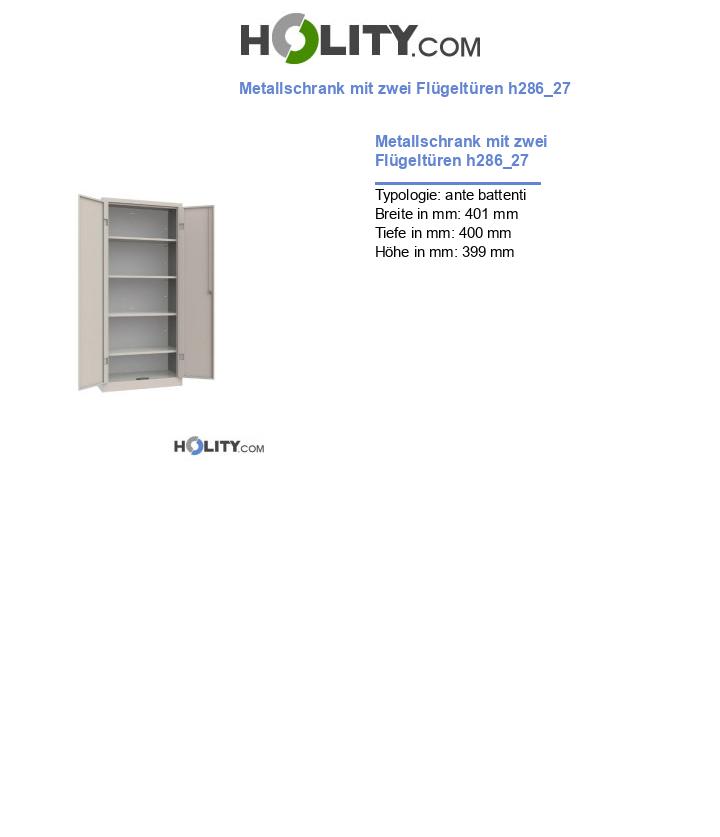 Metallschrank mit zwei Flügeltüren h286_27