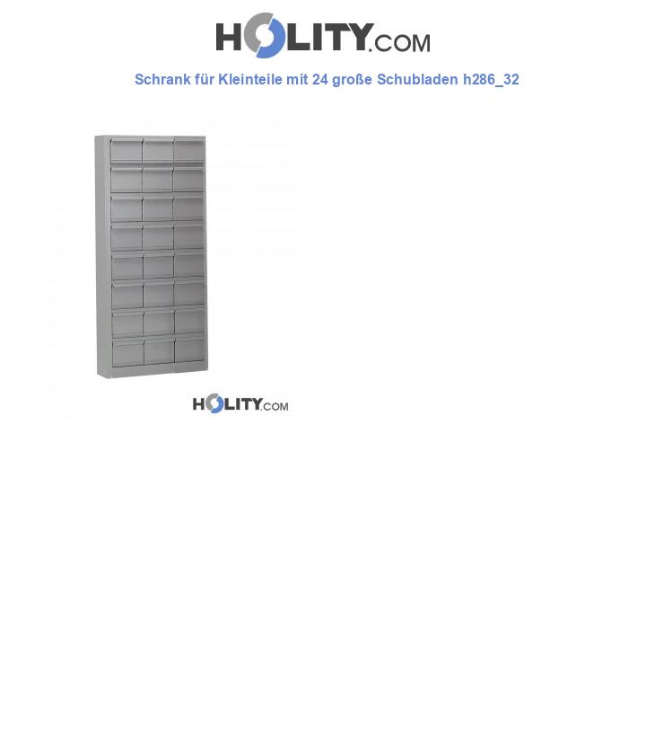 Schrank für Kleinteile mit 24 große Schubladen h286_32