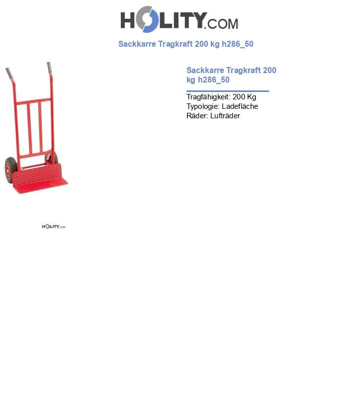 Sackkarre Tragkraft 200 kg h286_50
