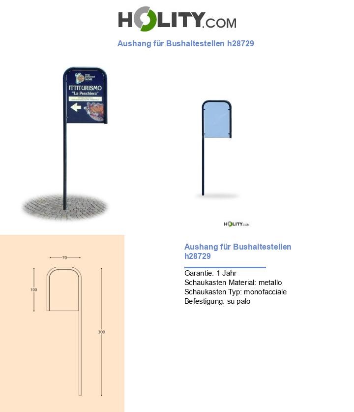 Aushang für Bushaltestellen h28729