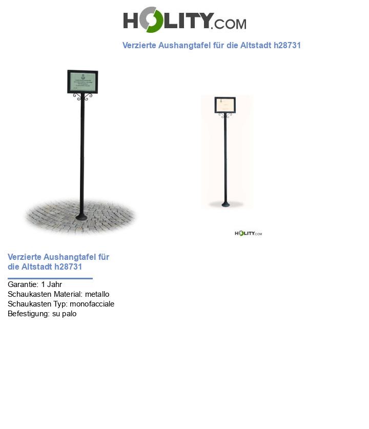 Verzierte Aushangtafel für die Altstadt h28731