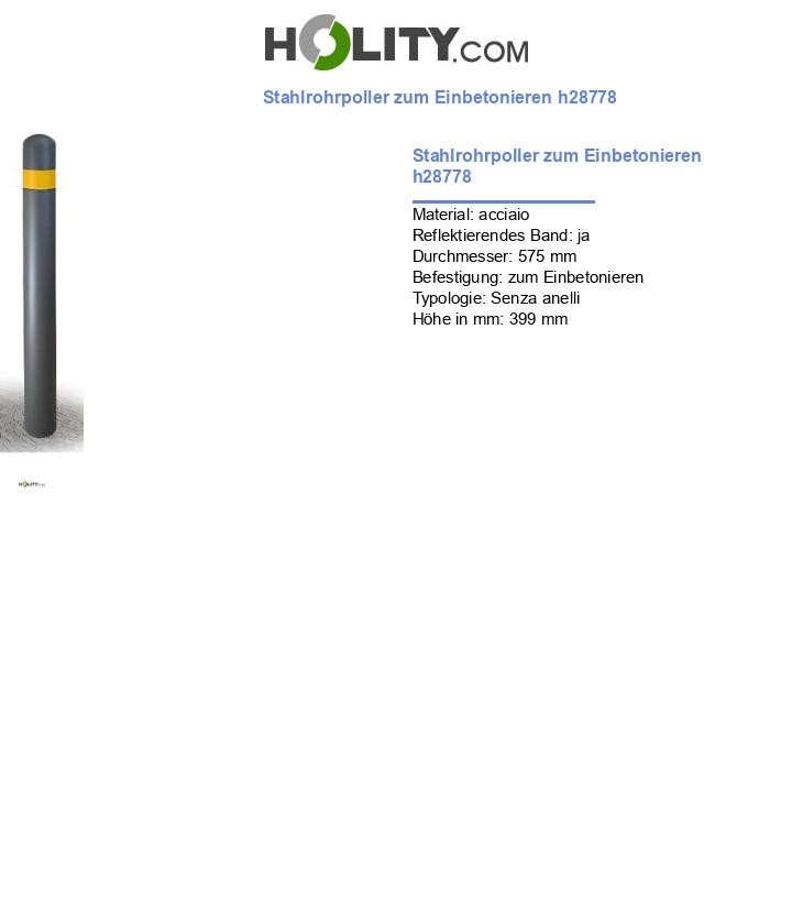 Stahlrohrpoller zum Einbetonieren h28778