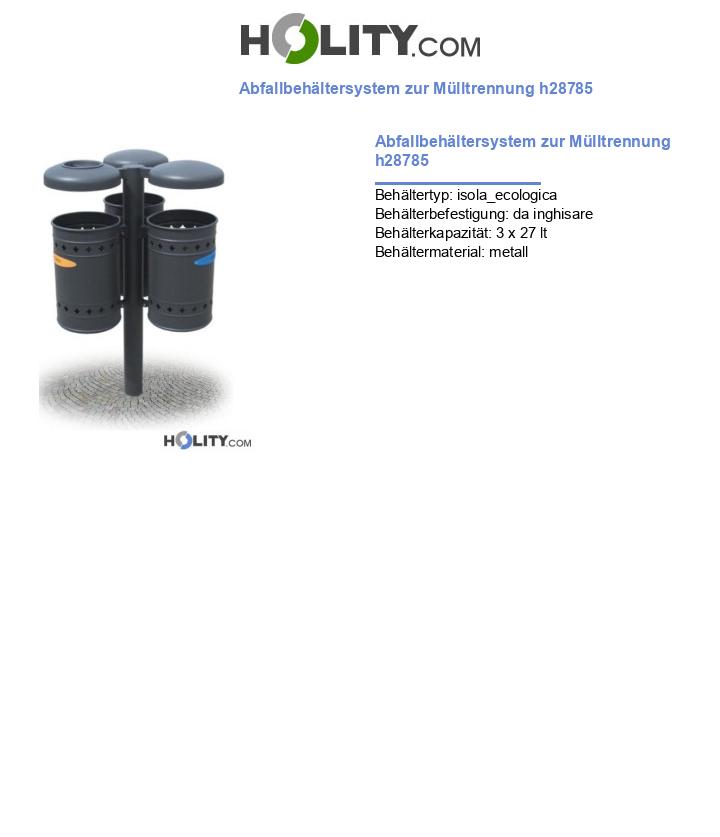 Abfallbehältersystem zur Mülltrennung h28785
