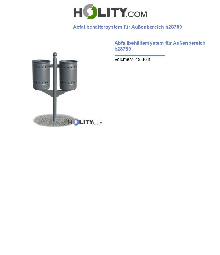 Abfallbehältersystem für Außenbereich h28789