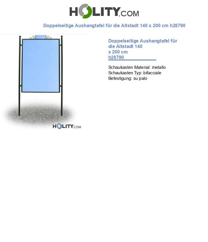Doppelseitige Aushangtafel für die Altstadt 140 x 200 cm h28790