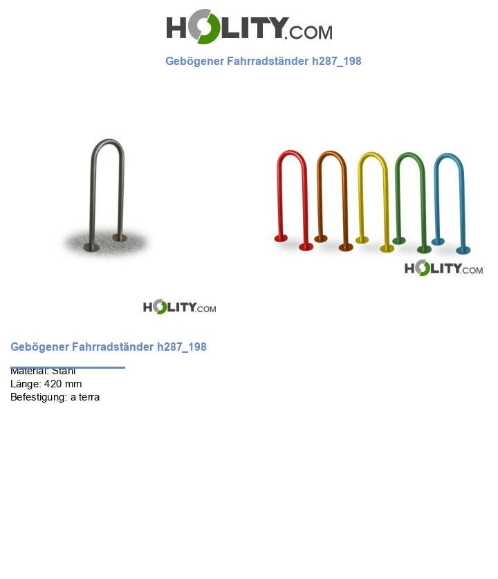 Gebögener Fahrradständer h287_198
