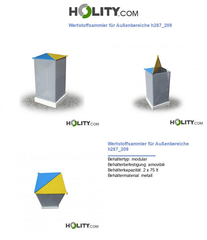 Wertstoffsammler für Außenbereiche h287_209