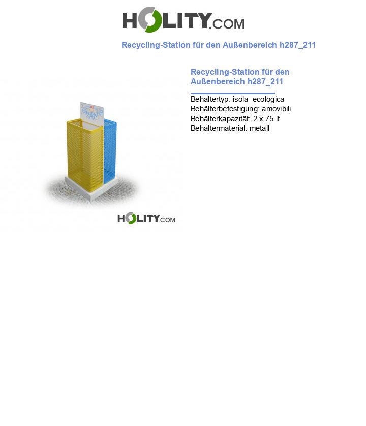 Recycling-Station für den Außenbereich h287_211