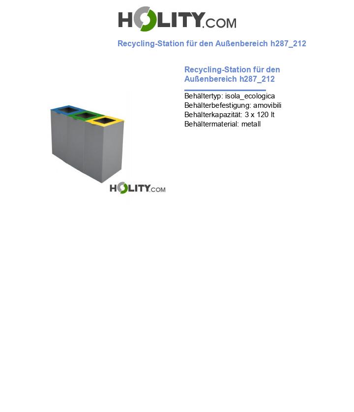 Recycling-Station für den Außenbereich h287_212