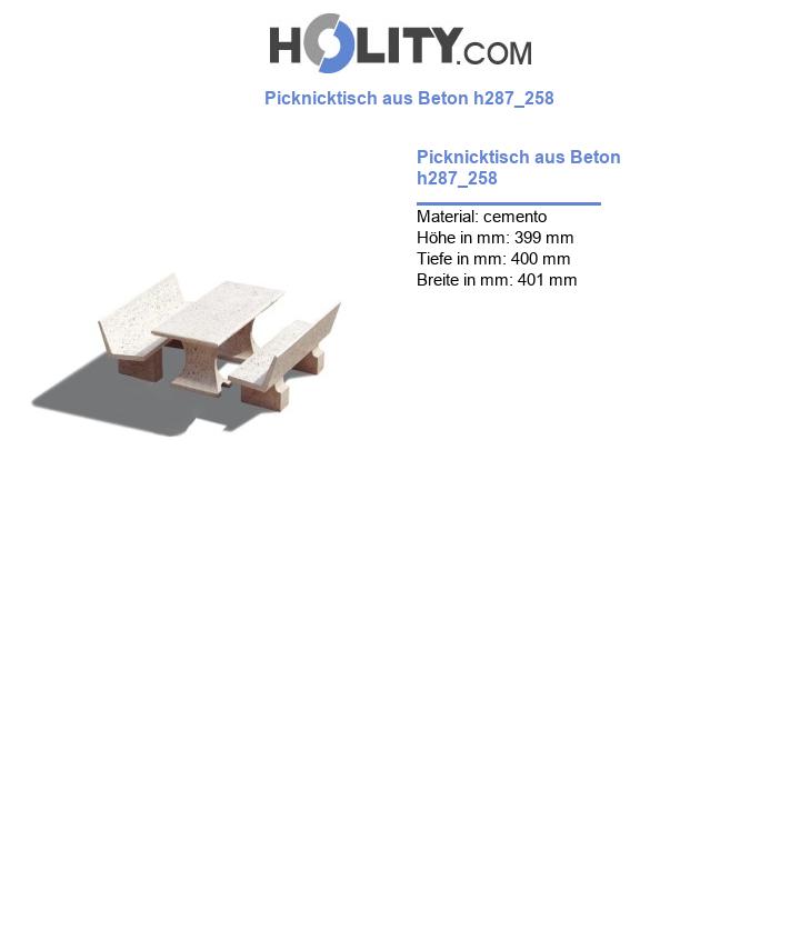 Picknicktisch aus Beton h287_258