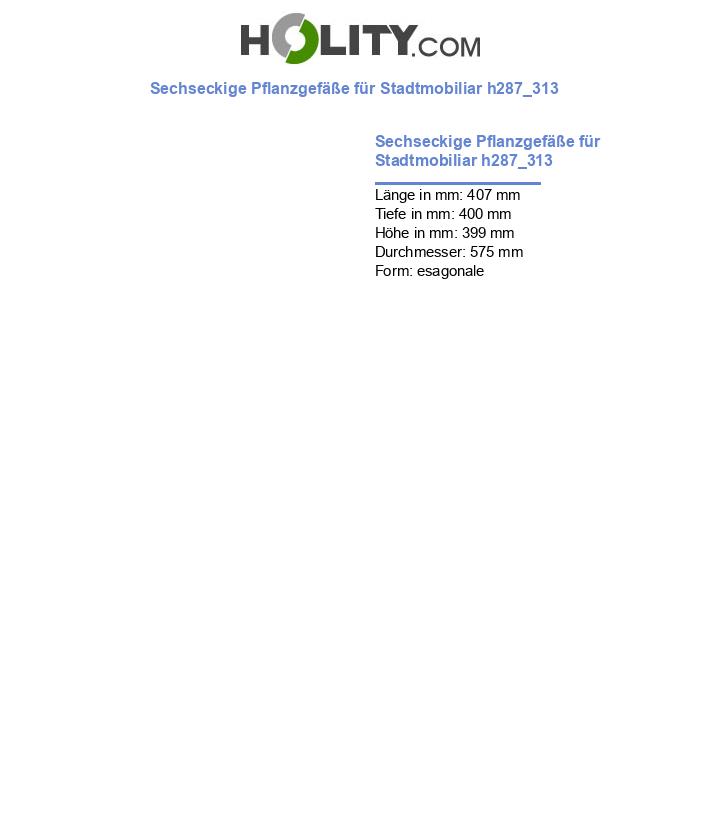 Sechseckige Pflanzgefäße für Stadtmobiliar h287_313