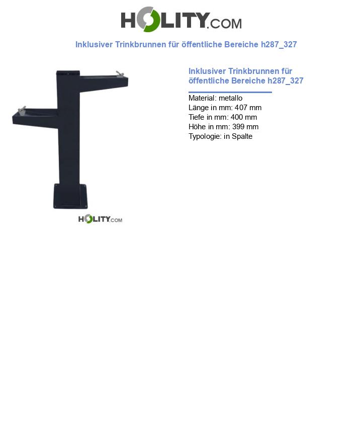 Inklusiver Trinkbrunnen für öffentliche Bereiche h287_327