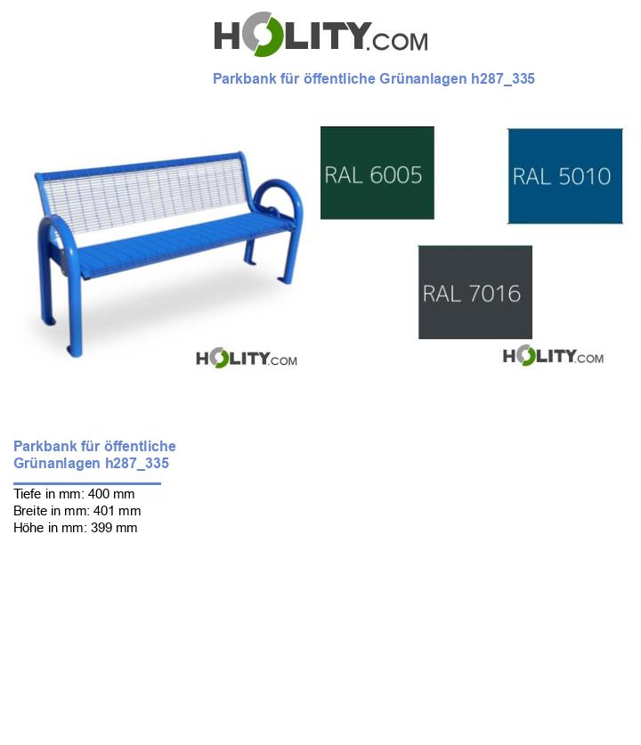 Parkbank für öffentliche Grünanlagen h287_335