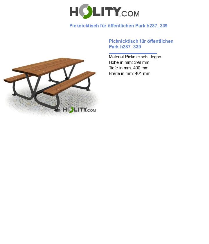 Picknicktisch für öffentlichen Park h287_339