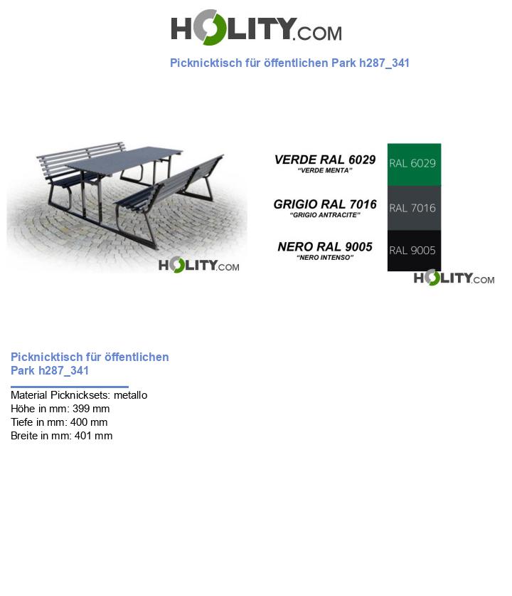Picknicktisch für öffentlichen Park h287_341