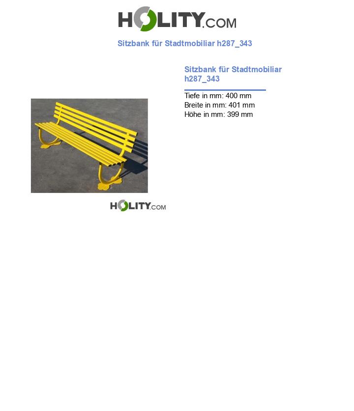 Sitzbank für Stadtmobiliar h287_343