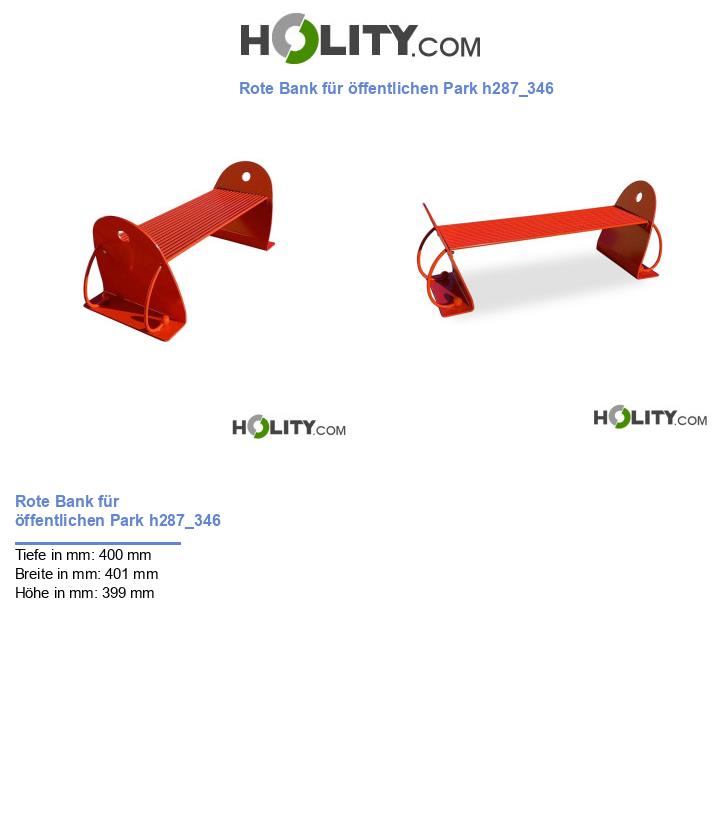 Rote Bank für öffentlichen Park h287_346