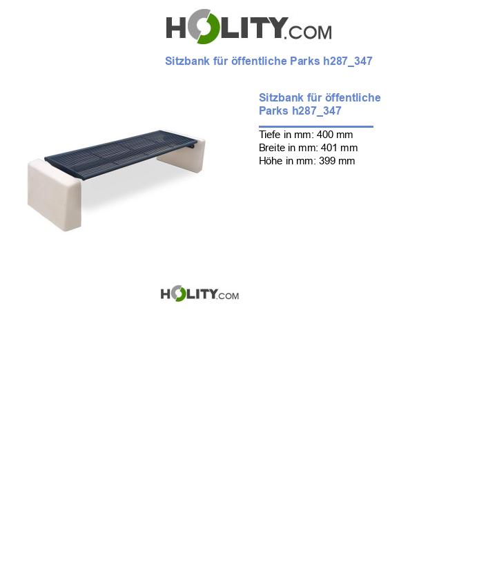 Sitzbank für öffentliche Parks h287_347