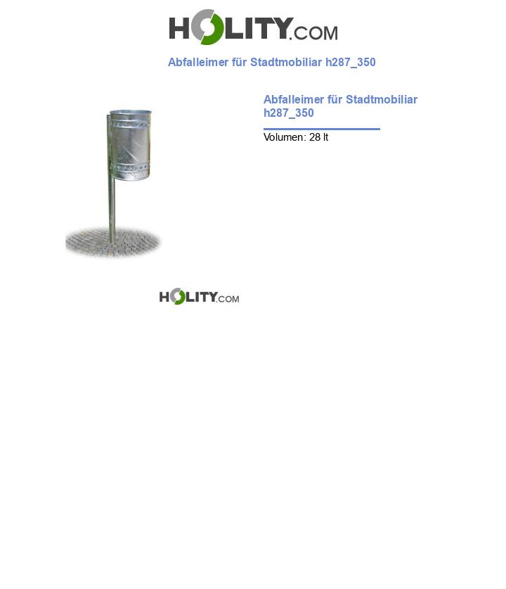 Abfalleimer für Stadtmobiliar h287_350