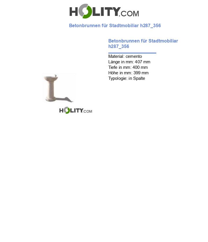 Betonbrunnen für Stadtmobiliar h287_356
