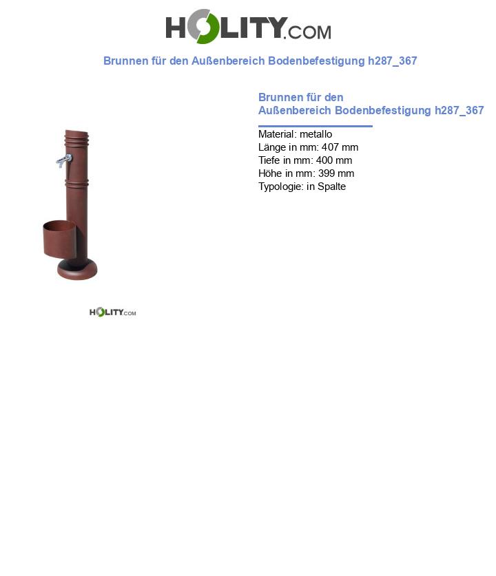 Brunnen für den Außenbereich Bodenbefestigung h287_367