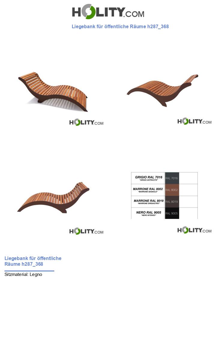Liegebank für öffentliche Räume h287_368