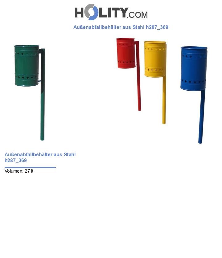 Außenabfallbehälter aus Stahl h287_369