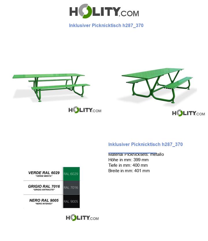 Inklusiver Picknicktisch h287_370