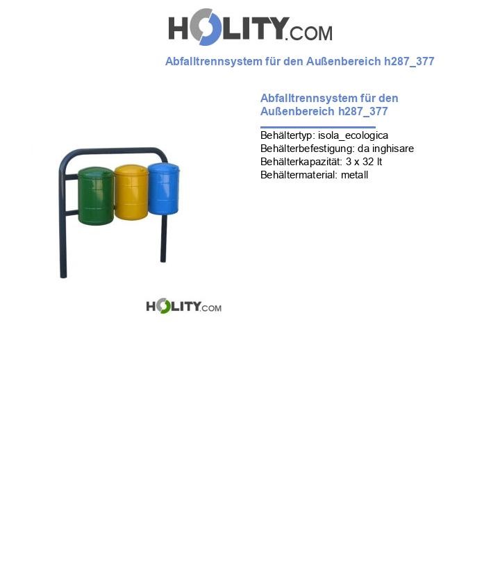 Abfalltrennsystem für den Außenbereich h287_377