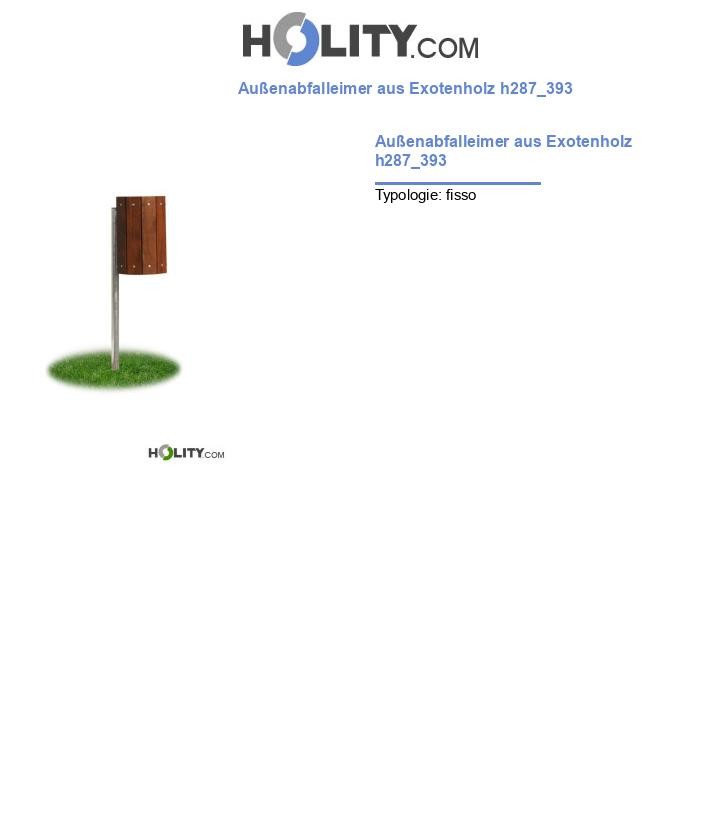 Außenabfalleimer aus Exotenholz h287_393