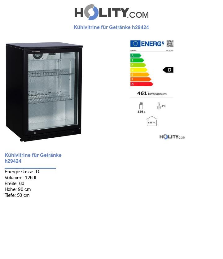 Kühlvitrine für Getränke h29424