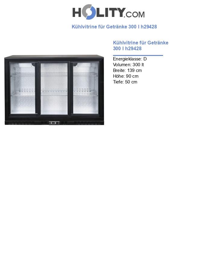 Kühlvitrine für Getränke 300 l h29428