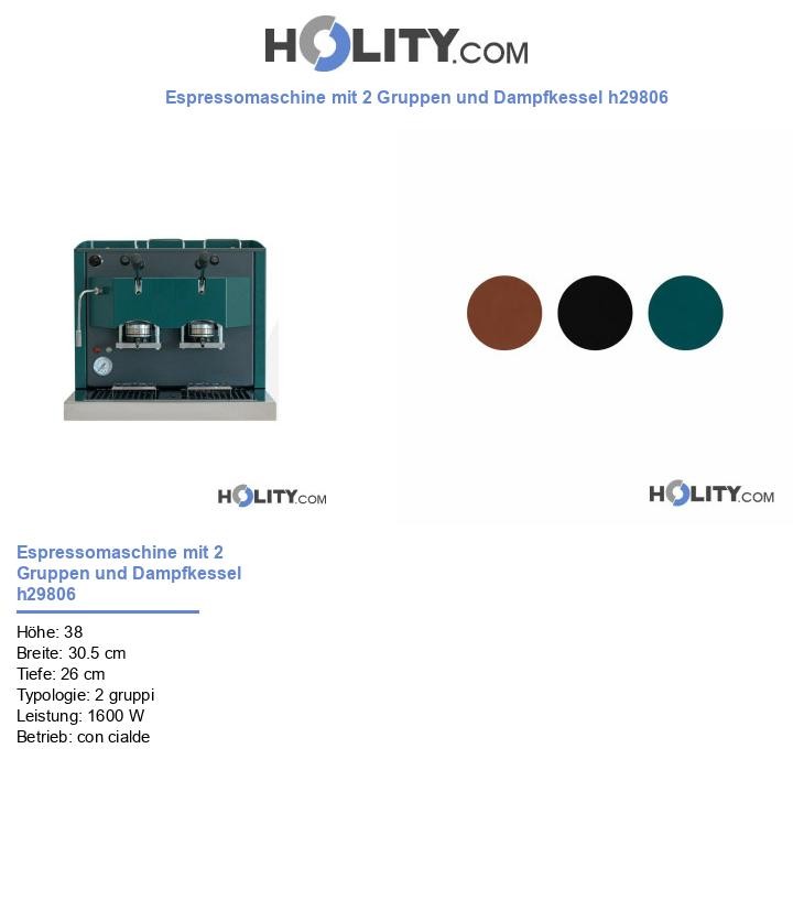 Espressomaschine mit 2 Gruppen und Dampfkessel h29806