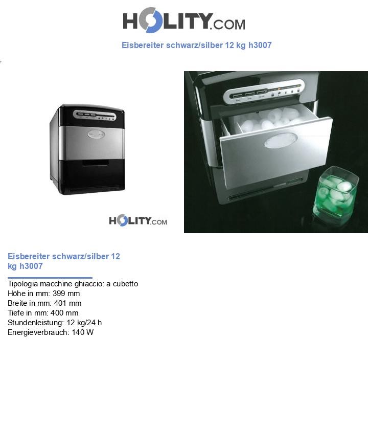 Eisbereiter schwarz/silber 12 kg h3007