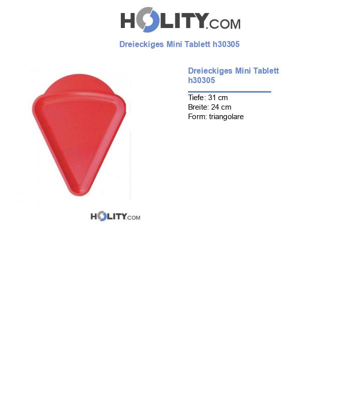 Dreieckiges Mini Tablett h30305