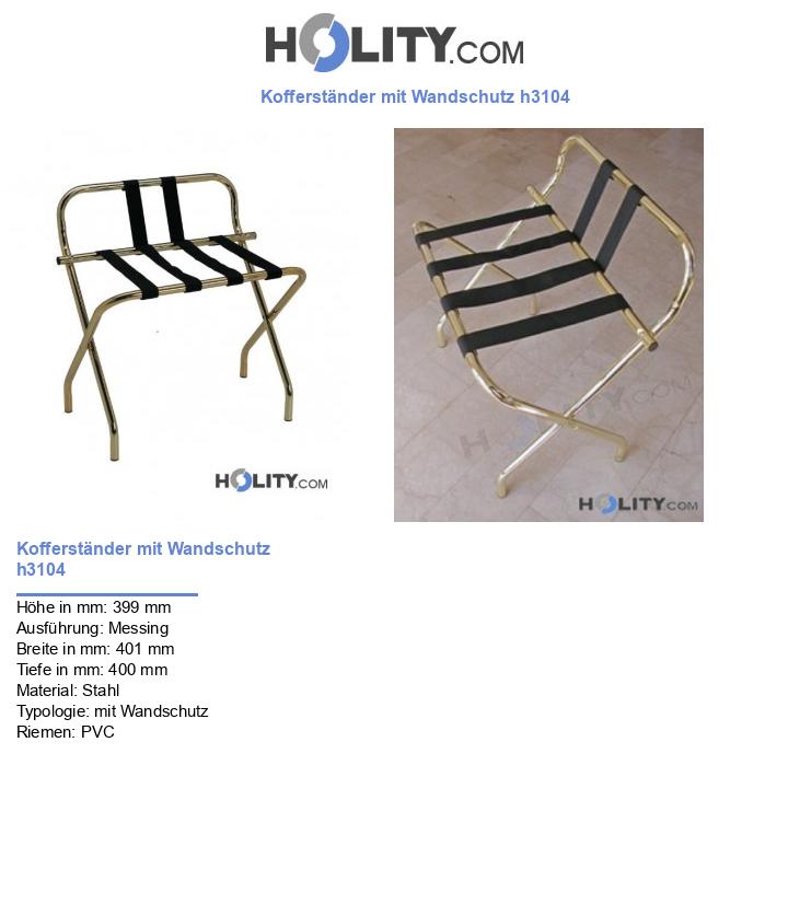 Kofferständer mit Wandschutz h3104