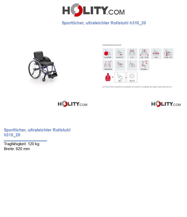 Sportlicher, ultraleichter Rollstuhl h310_20