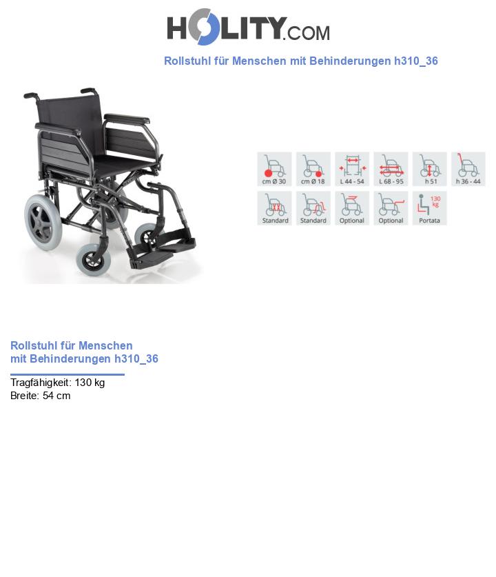 Rollstuhl für Menschen mit Behinderungen h310_36