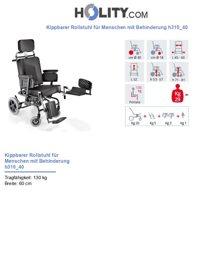 Kippbarer Rollstuhl für Menschen mit Behinderung h310_40