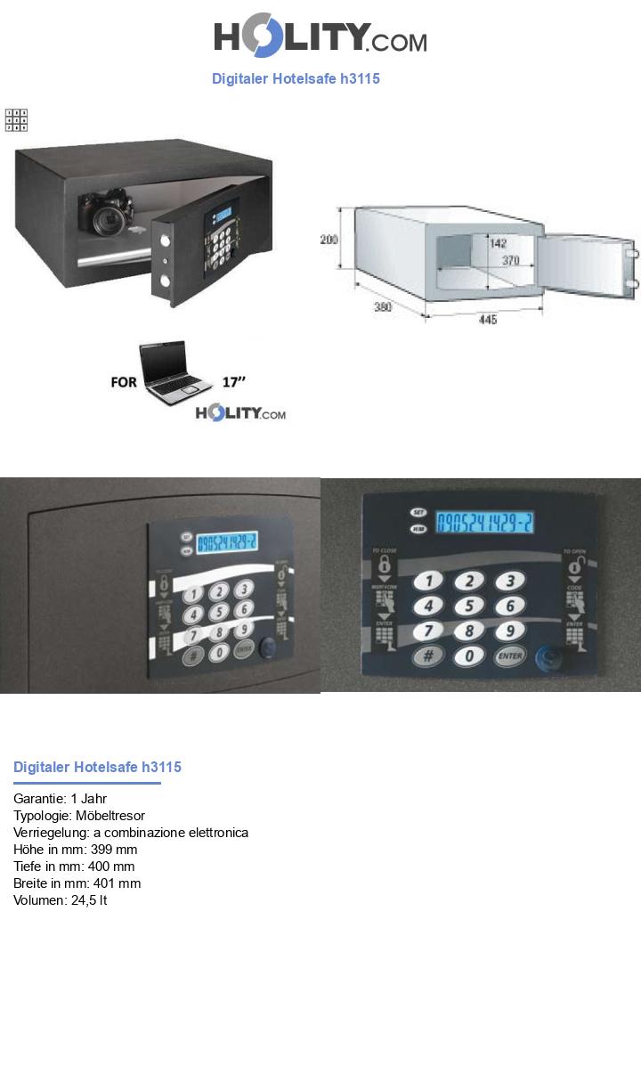 Digitaler Hotelsafe h3115