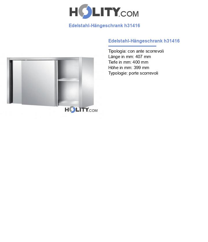 Edelstahl-Hängeschrank h31416