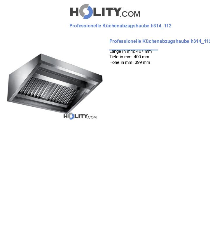 Professionelle Küchenabzugshaube h314_112