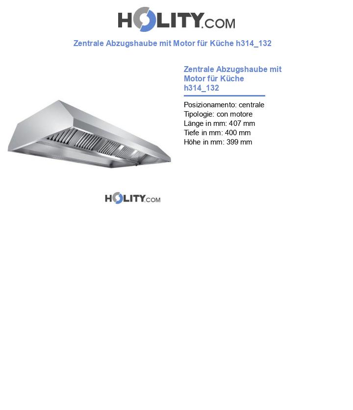 Zentrale Abzugshaube mit Motor für Küche h314_132