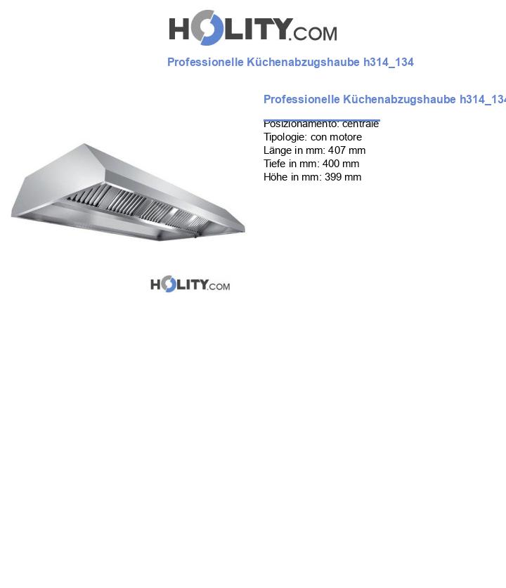 Professionelle Küchenabzugshaube h314_134