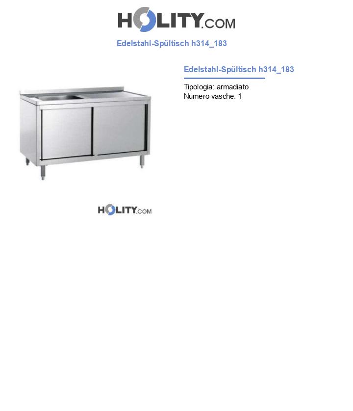 Edelstahl-Spültisch h314_183