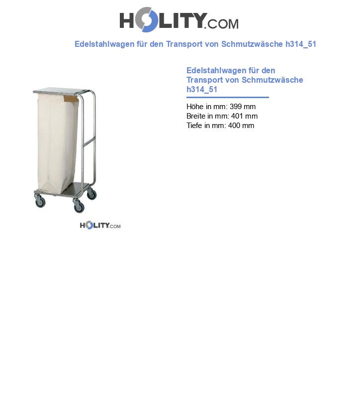 Edelstahlwagen für den Transport von Schmutzwäsche h314_51