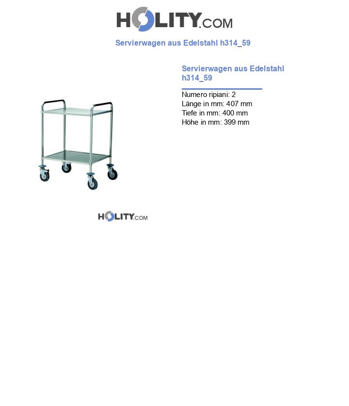 Servierwagen aus Edelstahl h314_59