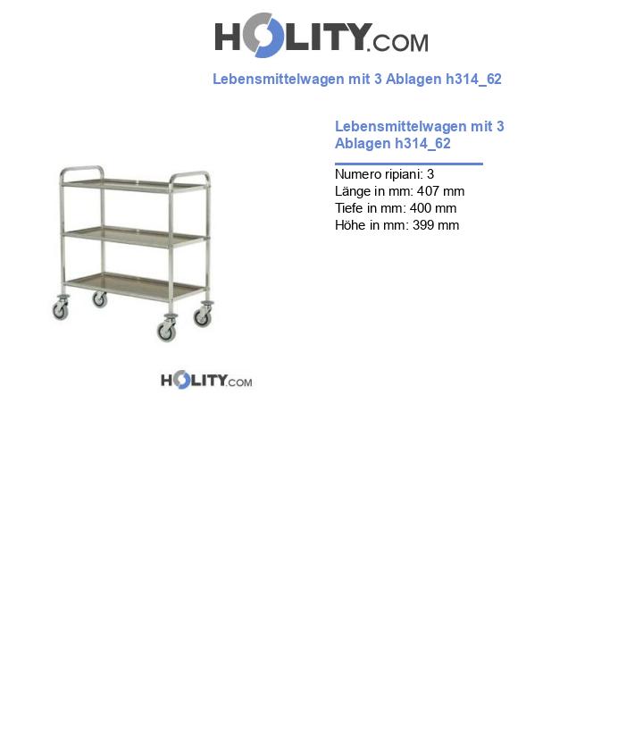 Lebensmittelwagen mit 3 Ablagen h314_62