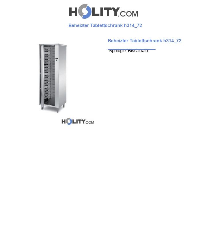 Beheizter Tablettschrank h314_72
